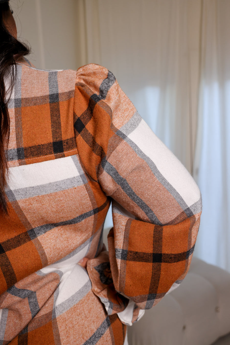Plaid Button Up Shirt Dress