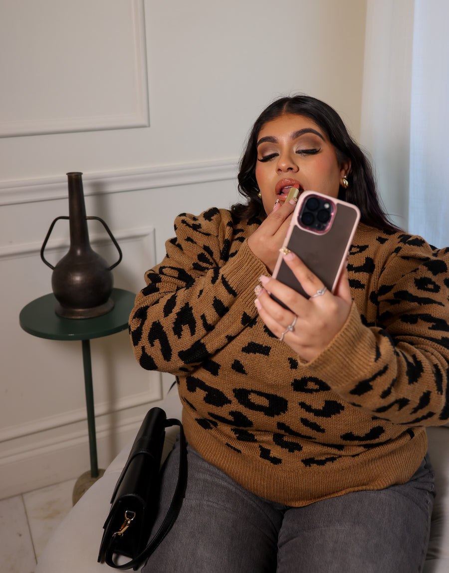 Cheetah Print Sweater