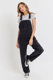Black Denim Overalls