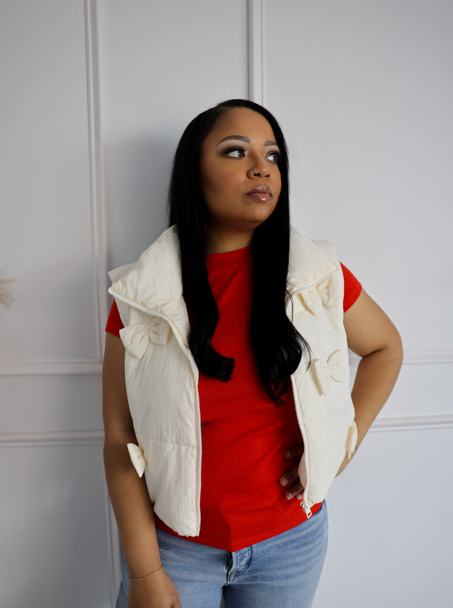 Bow Puffer Vest