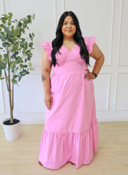 Pink Bow Maxi Dress
