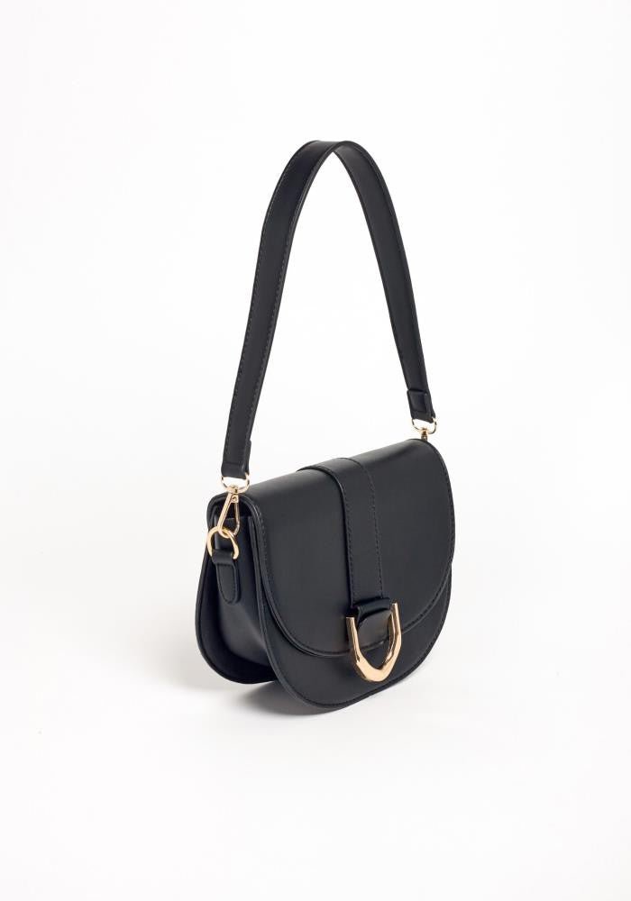 Black Saddle Purse