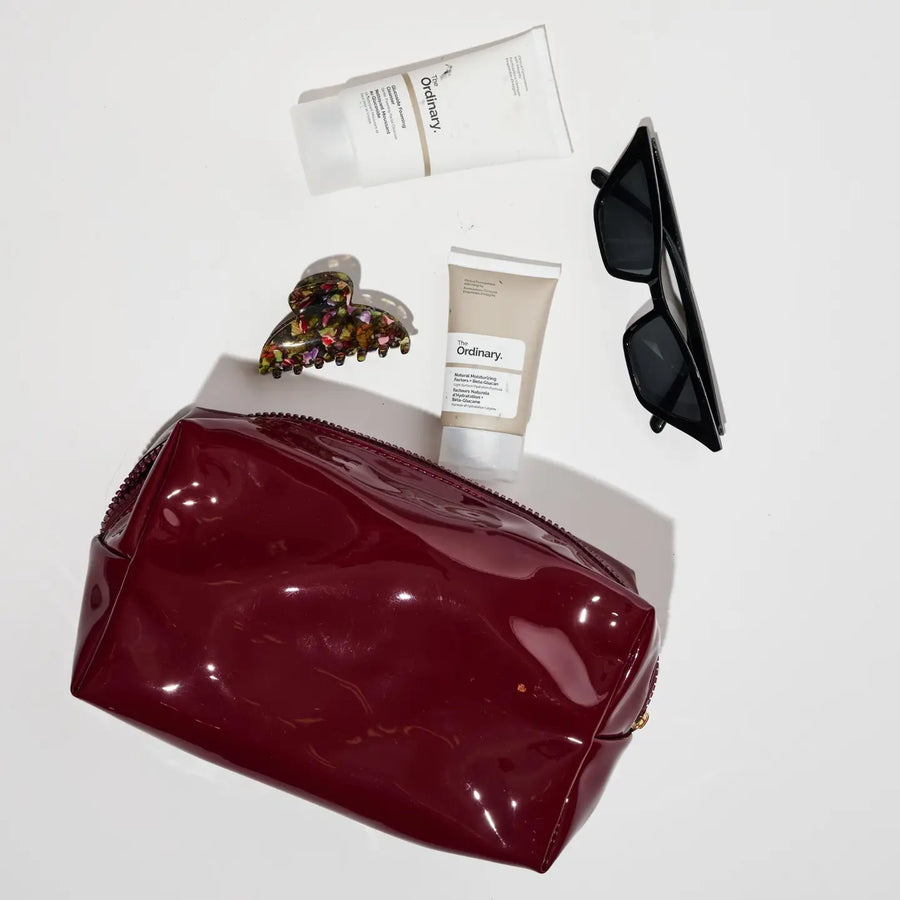 Burgundy Cosmetic Pouch